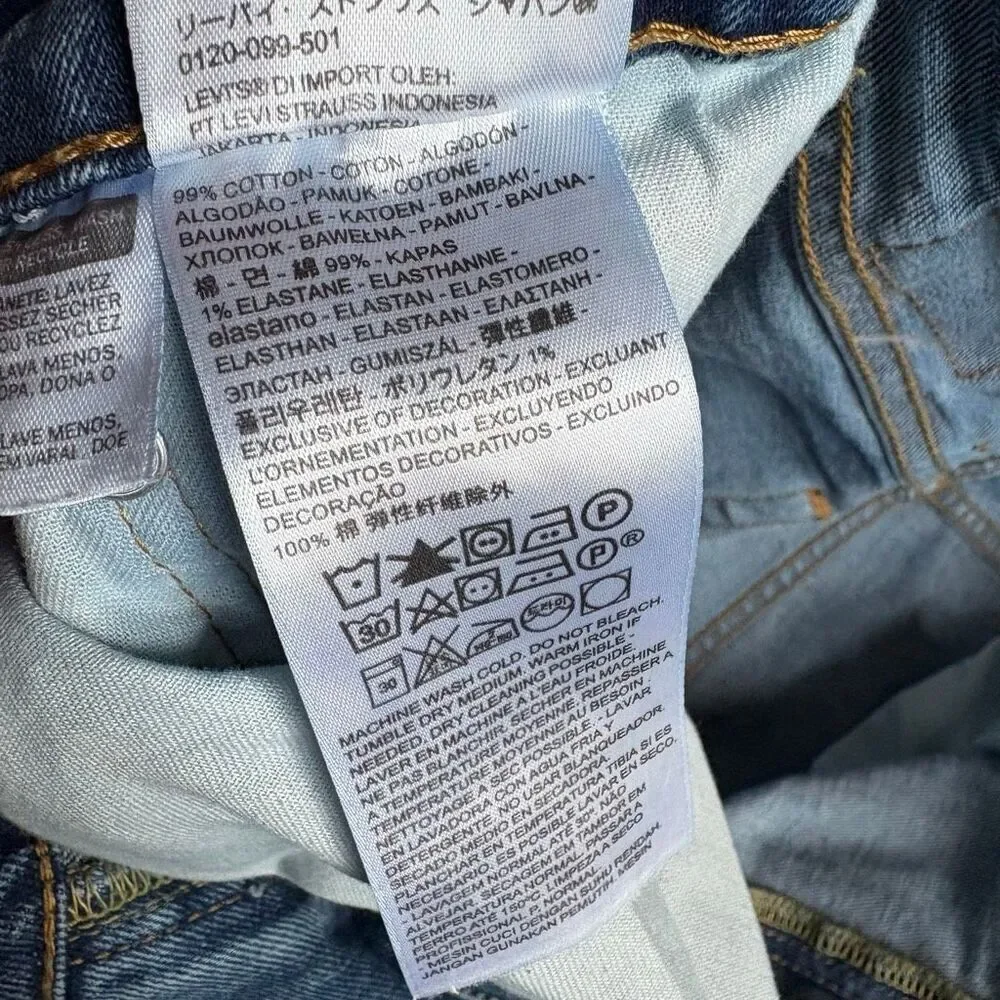 Levi Strauss 42 Levi's 514 Classic Wash Blue Jeans Casual Mountain Chic Outdoors